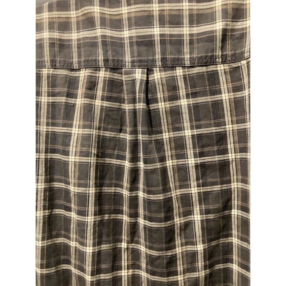 Vintage Y2K REI Shirt Men's Medium Gray Plaid Check Work Shirt - Picture 12 of 12